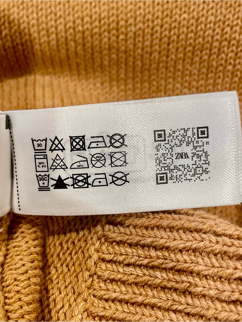 ZARA Tan Short Sleeve Knit Sweater Top Classic Crewneck Soft Minimalist Style Sm - Picture 6 of 8